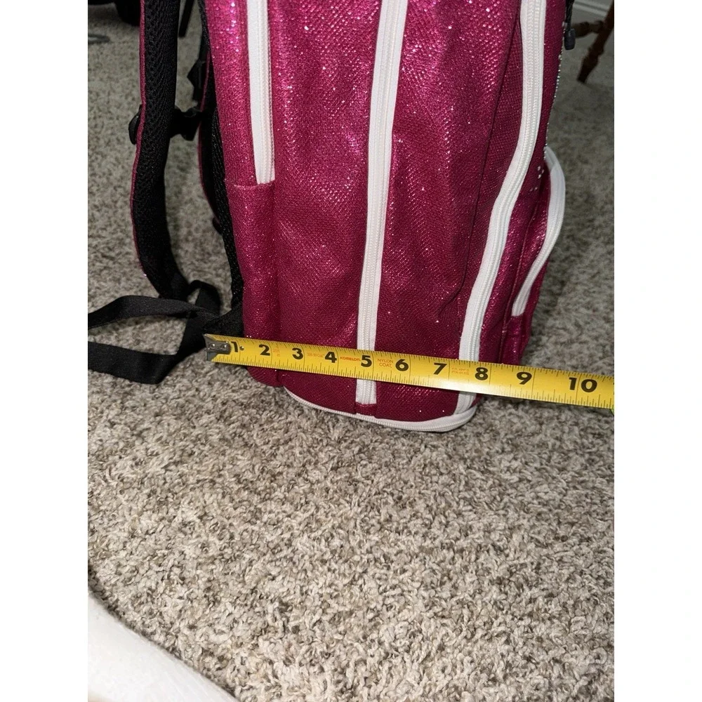 Rebel Dream Bag‎ W/ Crystal Logo Dance Cheer Expanding Athletic Backpack Pink